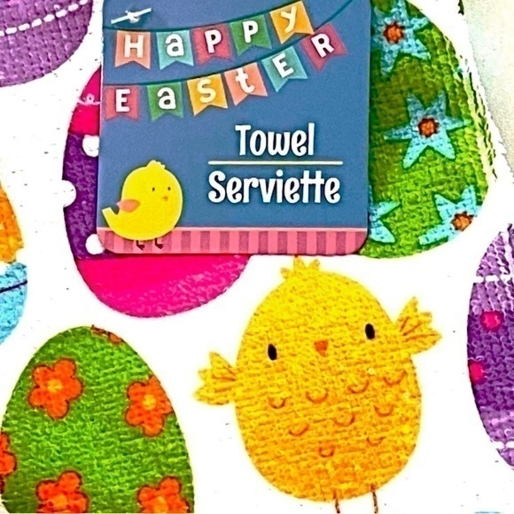 5 for $25! Hand / Tea Towel! Serviette! Easter! Chickens! Eggs! - Picture 2 of 4